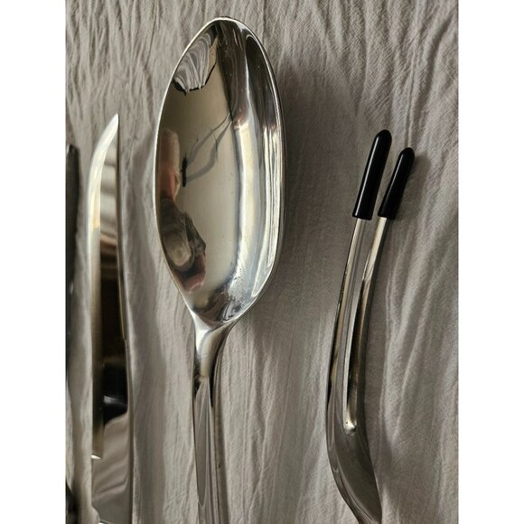 5 Piece Bruce Fox Design Turkey Handle Serving Set Fork Knife Spoon Honing Steel - Picture 7 of 14